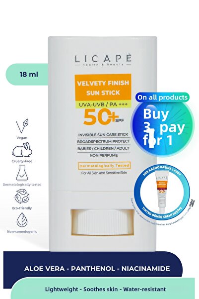 Licape High Protection Water Resistant 50 Factor Sunscreen - Suitable for All...