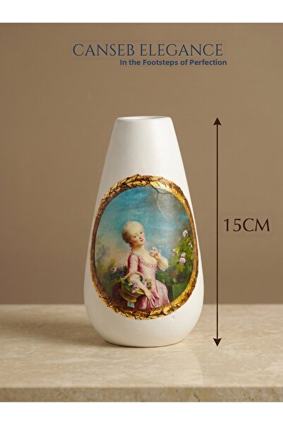 CANSEB Elegance Victorian Style - Classic Tabletop Print - Decorative Vase