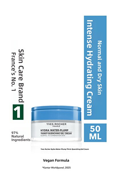 Yves Rocher Gel Cream - Hyaluronic Acid, Aloe Vera, Chamomile - Hydra Water P...