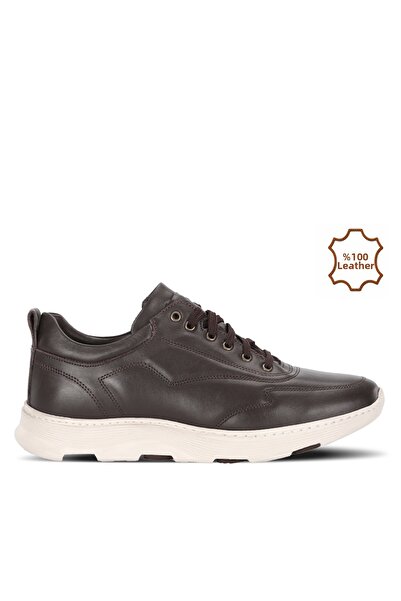 Slazenger Ανδρικά δερμάτινα καφέ casual αθλητικά παπούτσια BRATHON