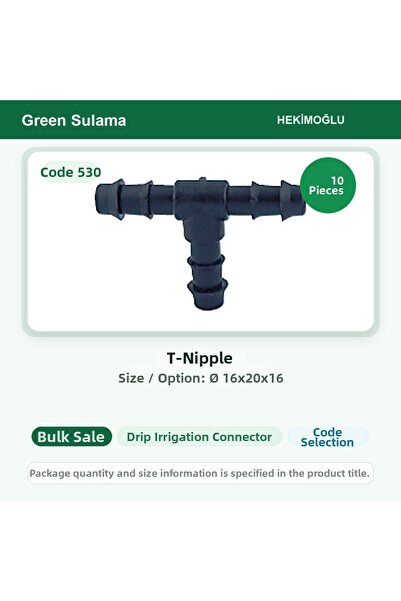 HEKİMOĞLU Te Nipple Ø 16X20X16 10 Pieces Package Code 530
