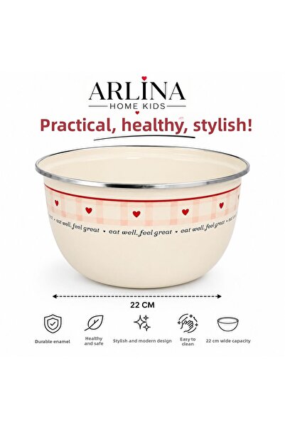 Arlina Home Kids Enamel 22 cm Mixing Bowl