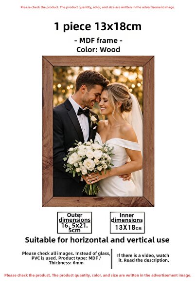 yhfoto 1 bucată Ramă 13x18 - Ramă foto - Ramă MDF - Ramă pentru tablouri - 13...