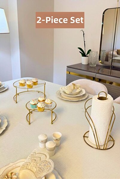 Edora Home Set of 2 Shiny Gold Double Small Size Presentation Bowls and Swan ...