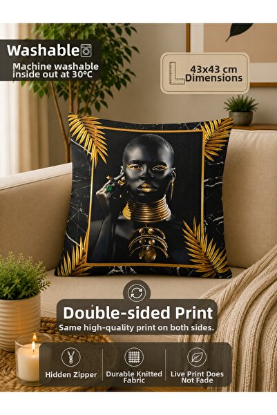 Eys Digital Printed Double Sided Cushion Cover 43X43