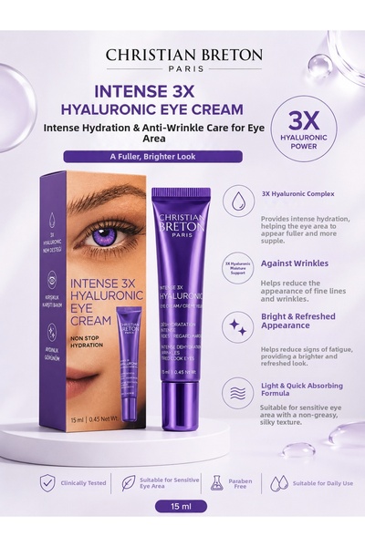 Christian Breton Intense 3X Hyaluronic Eye Contour Cream 15 ml – Care Against...