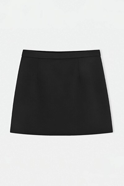 Trendyol Curve Black Woven Large Size Skirt