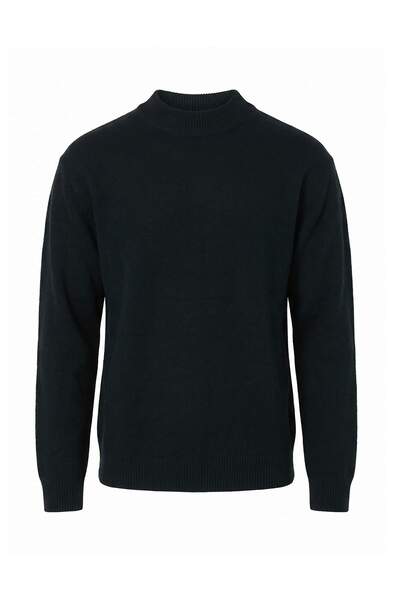 Trendyol Collection Big Size Black Regular Fit Half Turtleneck Knitwear Sweat...