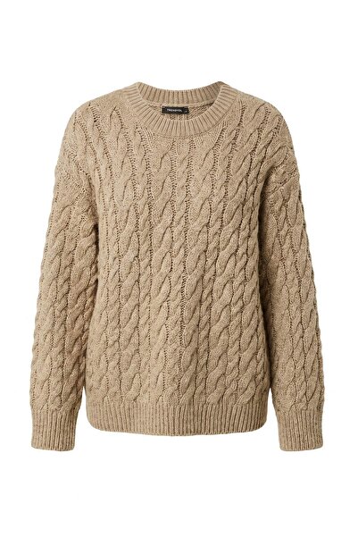 Trendyol Collection سترة تريكو واسعة الحجم ذات ملمس ناعم من مينك TWOAW27KZ00154