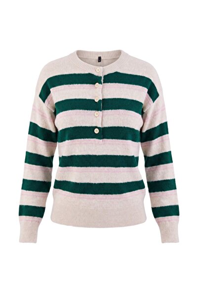 Trendyol Collection Wardrobe Essentials Stone*001 Striped Thick Soft Oversize...