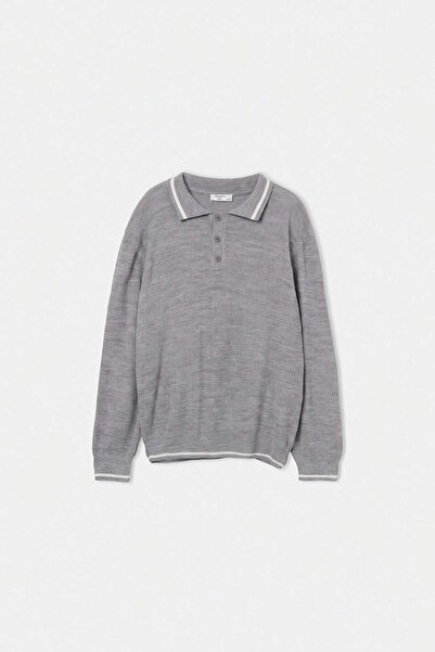 TRENDYOLKIDS Gray Melange Boy's Sweater