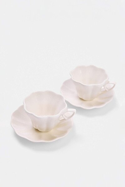 TRENDYOLMİLLA HOME 2-Piece Flower Shaped Tea Cup Set 150 Cc Tphaw27Cfn00001
