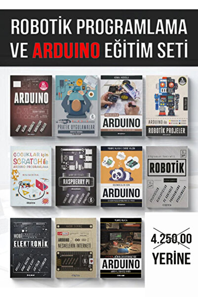 Dikeyeksen Yayıncılık Robotik Programlama ve Arduino Eğitim Seti (11+1 Kitap)