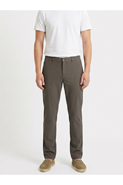 Xint Erkek Haki Pamuk Dokulu Slim Fit Jogger