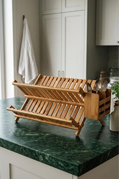 Bambum Enda Kaşıklıklı Bulaşık Sepeti