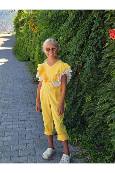 Hilal Akıncı Kids Κέντημα για κορίτσια Λεπτομερής φόρμα με μαργαριταρένια πλά...