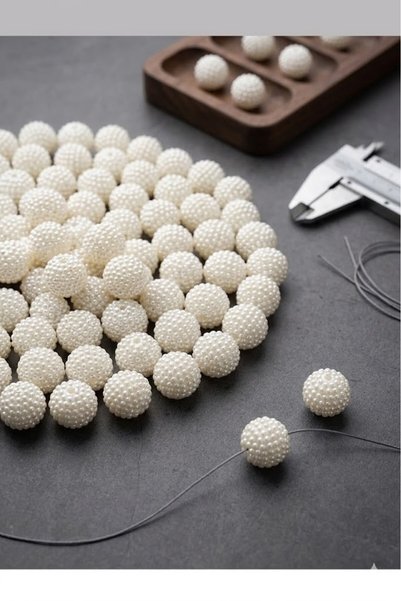 PASAMİA Blackberry Beads 14 Ml 50 Gr (53 Pieces) Cream Color