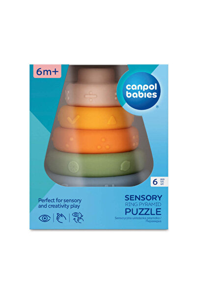 CANPOL babies Jucarie Senzoriala pentru bebelusi Puzzle piramida cu inele 79/103