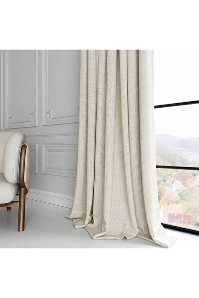 MebelPort Curtain Λινό Κουρτίνα με φόντο (κατάλληλη για ρουστίκ και κορνίζες)...