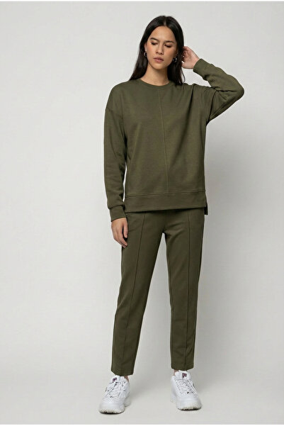 Vintero Home Women's Straight-Leg Tracksuit Set with Stitching Detail