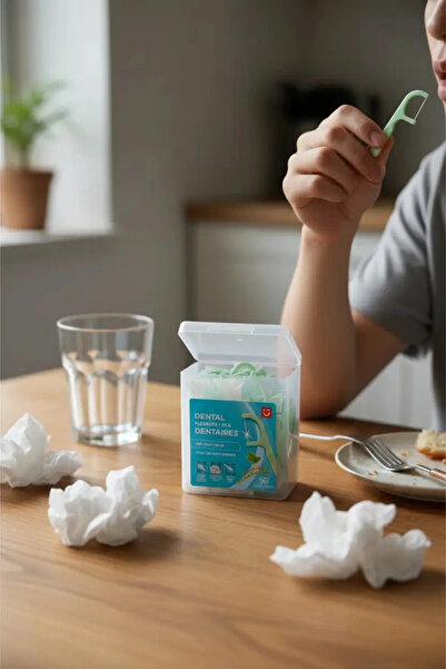 Miniso Lisanslı Kürdan Tipi Nane Aromalı Diş İpi – Hijyenik Tek Tek Paketlenm...