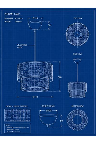 Emg DesiGn Rattan 2 Katlı Pasta Sarkıt Avize Çocuk Odası Yatak Odası Salon Mutfak Hol