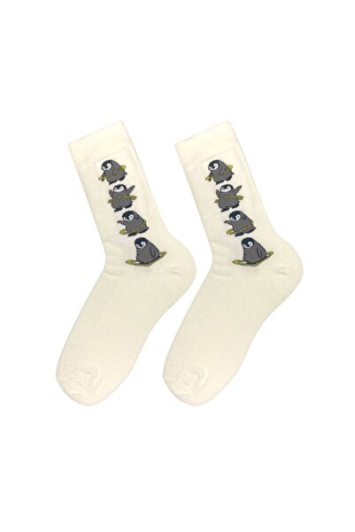 AL Bİ 90LIK Penguin Patterned Unisex Socks