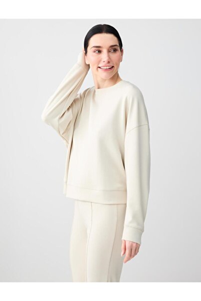 Jimmy Key Mânecă lungă Stone guler rotund Modal din material subțire Swea tricou