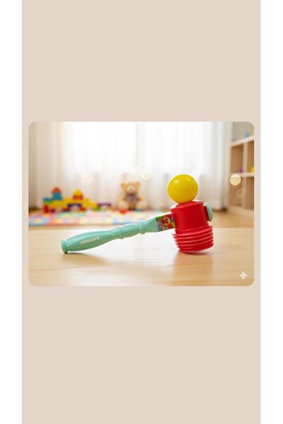 abnturk 35 cm Sesli ve Toplu Çekiç Oyuncak | Eğlenceli, Plastik, Zararsız Çoc...