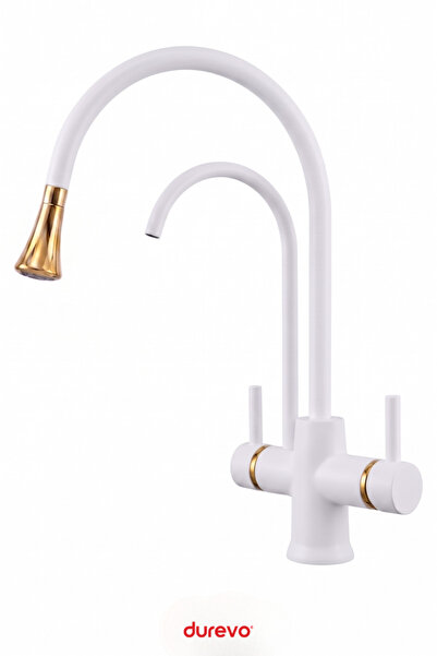 DUREVO Damla Series - 3-Way Kitchen Sink Faucet with Water Purification (Wate...