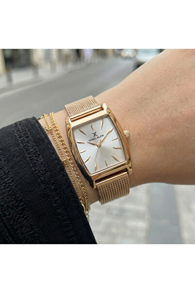 Daniel Klein Premium Rose Gold Mesh Band Watch for Women DK.1.14119-5