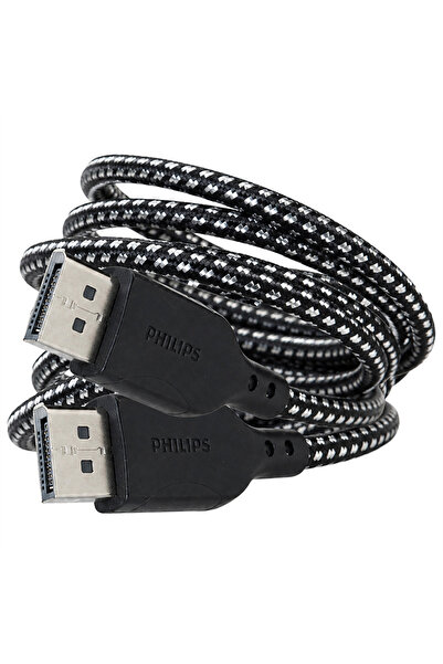 Philips SWR3139B/93 8K 60Hz Displayport 1.4 Kablo 2 Metre Örgülü Zırhlı Tasarım