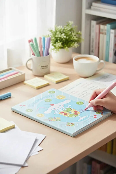 Miniso Sanrio Lisanslı Cinnamoroll EVA Kapaklı Renkli Yapraklı Defter – Yumuş...