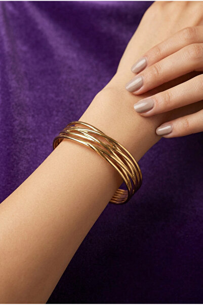 Begondio Minimalist Italian Style Laser Engraved Women's Cuff Bracelet