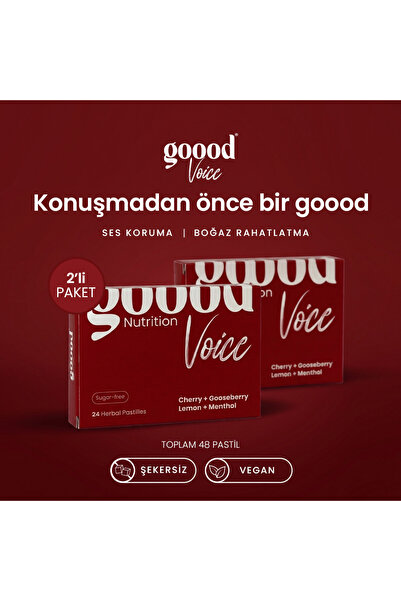 Goood Nutrition Goood Voice Boğaz Rahatlatıcı Bitkisel Pastil (Ses Koruma & N...