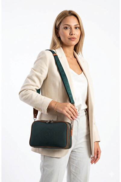 Just Polo Kadın Yeşil-Taba Omuz Ve Çapraz Askılı Çantası-BD6000