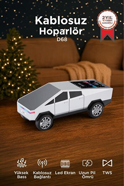 Torima Bluetooth Hoparlör Retro Araba CyberTruck Tasarımlı Rgb Işıklı TWS USB...