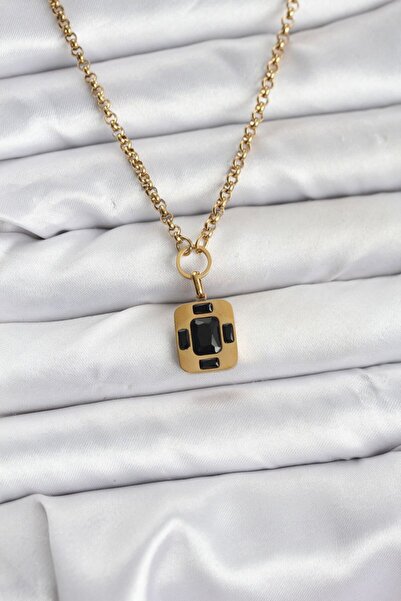 Skygo 316L Steel Chain Gold Color Vintage Model Women's Necklace - Tj-Bko10687
