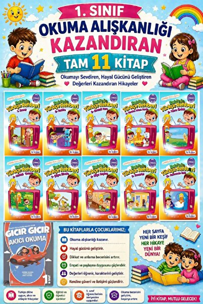 Ata Yayıncılık 1. Sınıf Okuma Alışkanlığı Kazandıran Okumayı Sevdiren Tam 11 ...