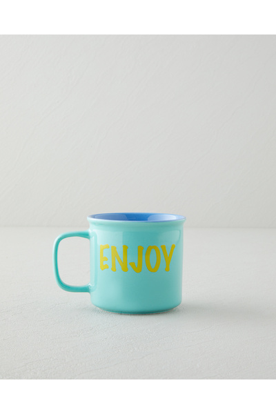 English Home Cheer and Enjoy Seramik Kupa 315 Ml Yeşil