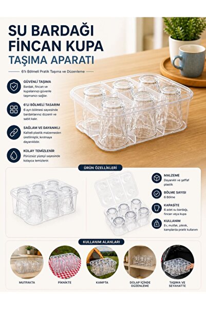 Myplas Su Bardağı Fincan Kupa Taşıma Aparatı Koruyucu saklama Kabı