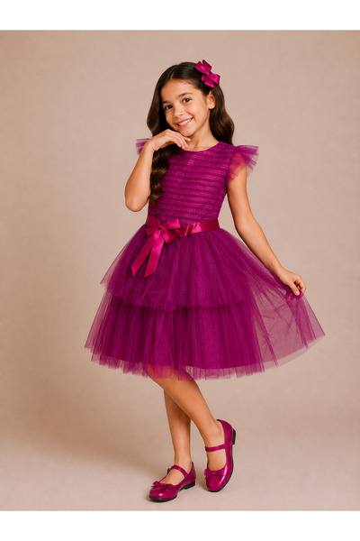 tinytrends Rochie tutu pentru fetițe, cu detaliu fundă, prințesă, ocazie spec...