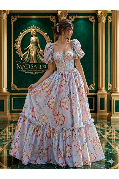 Matisa Luxury Pinterest Prenses Şifon Maxi Elbise