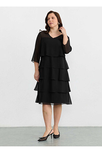 Selen Siyah Kadın Elbise 26YSL7829