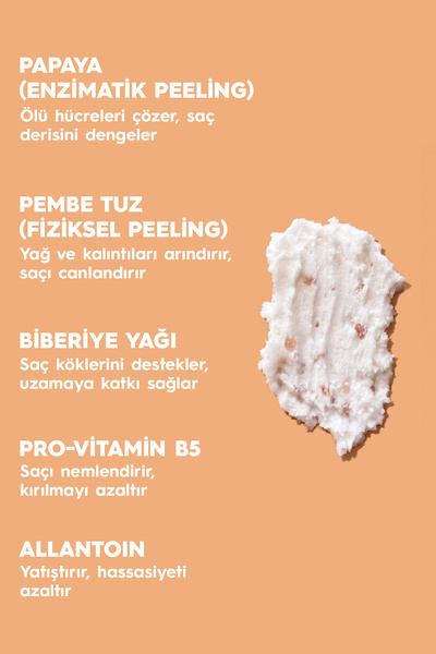OlaLab Saç Derisi Peeling Şampuanı | Arınmış Saç Derisi & Sağlıklı Uzayan Saçlar 200 ml