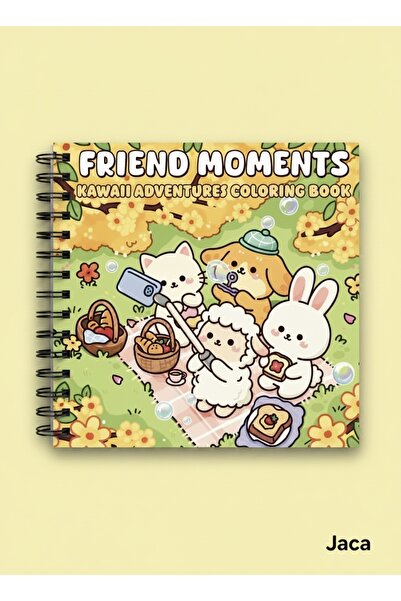 JACA Friends Kawaii 40+ Sayfalık Boyama Kitabı