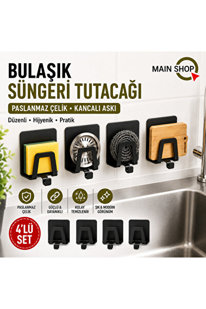 MAİN SHOP Suport pentru burete pentru robinet, 4 bucăți, suport pentru burete...
