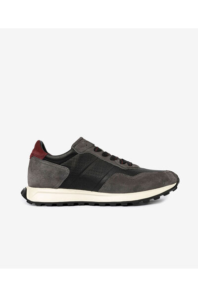 Greyder Erkek Koyu Gri Hakiki Deri Sneaker Ayakkabı 4Y1UA17310