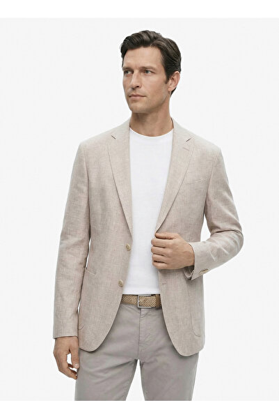 Fabrika Bej Erkek Slim Fit Ceket NAPOLİ- FT- 2- AÇ