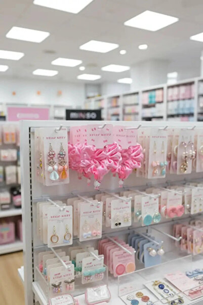 Miniso Sanrio Lisanslı Hello Kitty Saç Lastiği – Canlı Pembe Şık Aksesuar
